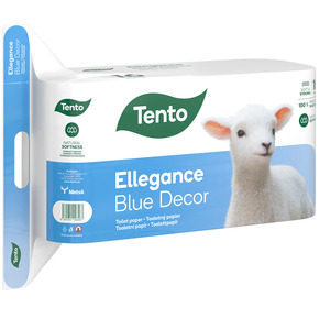 Tento Ellegance Blue Decor toalettpapír (wc papír), 3 rétegű, 150 lapos, 16 tekercs/csomag