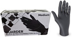 Guarder nitril gumikesztyű, fekete, púdermentes, eldobható, méret: XL (10), 100 db/doboz