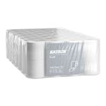 Katrin Plus Toilet 150 toalettpapír (wc papír), 3 rétegű, hófehér, 150 lapos, 8 tekercs/csomag, 7 csomag/zsák
