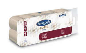 BulkySoft Forte Havana toalettpapír (wc papír), 2 rétegű, 160 lapos, barna, 100% újrahasznosított, 10 tekercs/csomag
