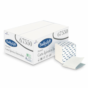 BulkySoft Premium hajtogatott toalettpapír (wc papír), 2 rétegű, hófehér, 250 lapos, 36 csomag/doboz