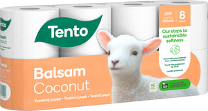 Tento Balsam Coconut toalettpapír (wc papír), 3 rétegű, 150 lapos, 8 tekercs/csomag